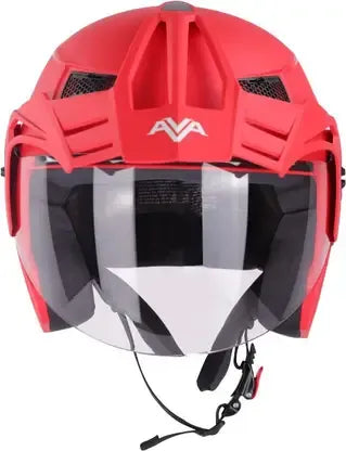 Steelbird Sbh-23 Ava Dashing Red p-cap Half face Helmet