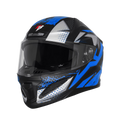 Steelbird  SBH-25 SHARP ALBUS MATT BLACK WITH BLUE