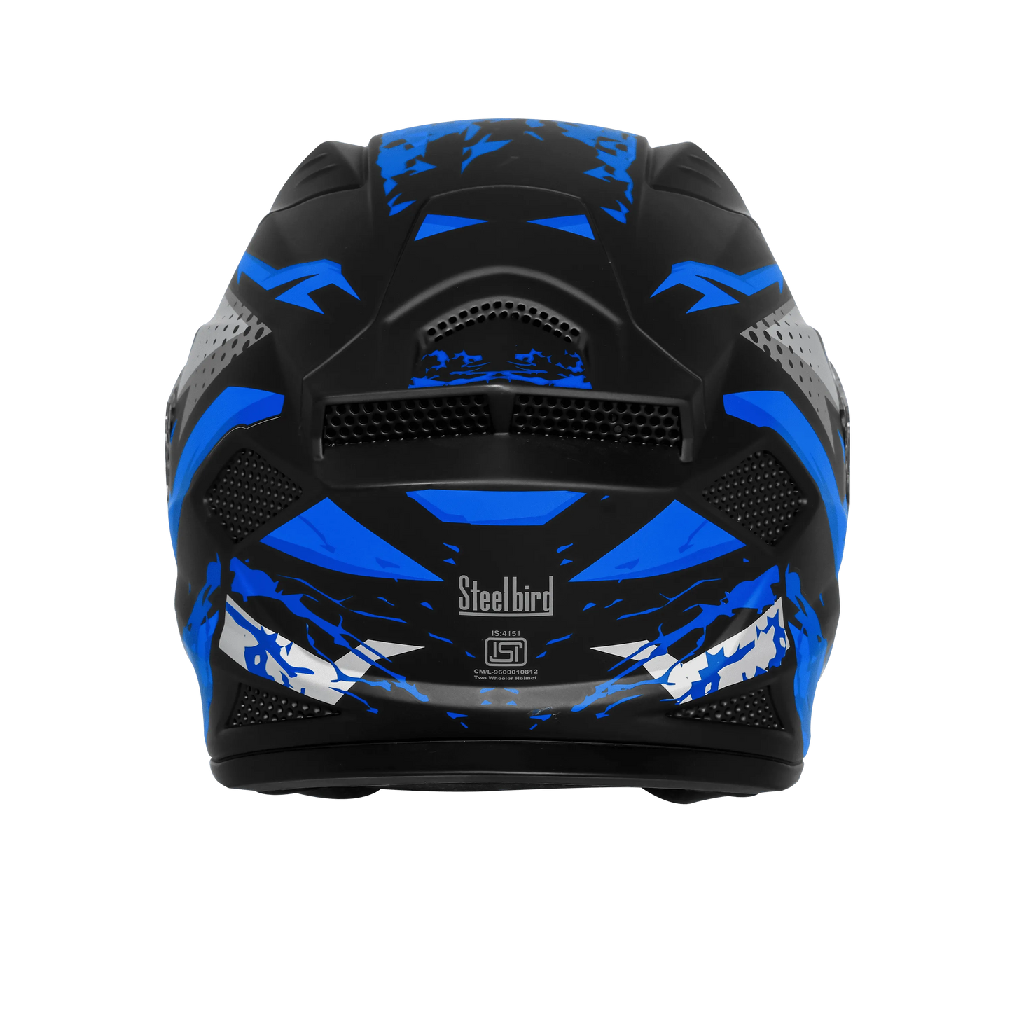 Steelbird  SBH-25 SHARP ALBUS MATT BLACK WITH BLUE