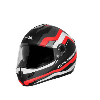 Steelbird Sbh-34 Rf Cyber Black Red Full Face Helmet