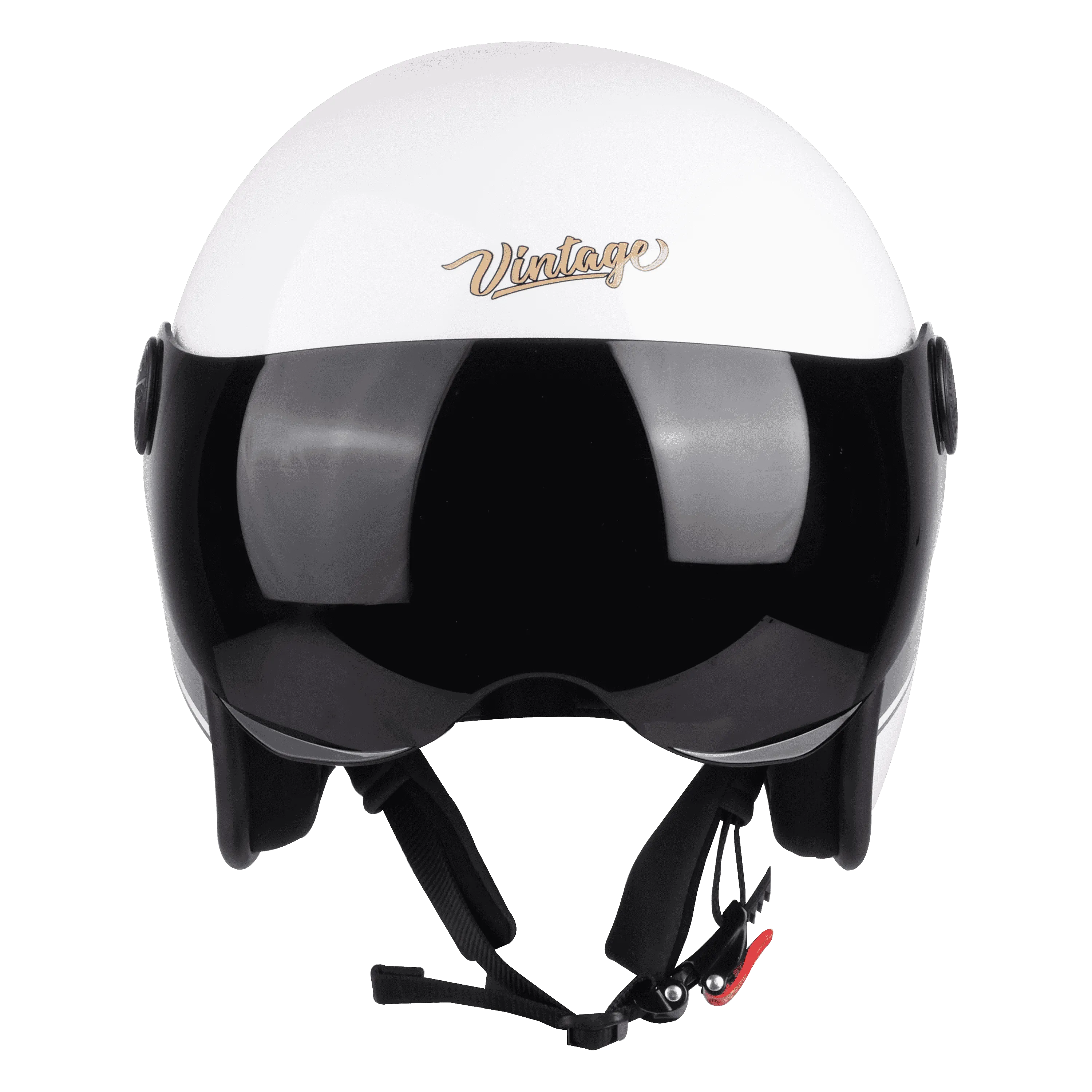Steelbird  SBH-54 VINTAGE GLOSSY WHITE WITH BLACK