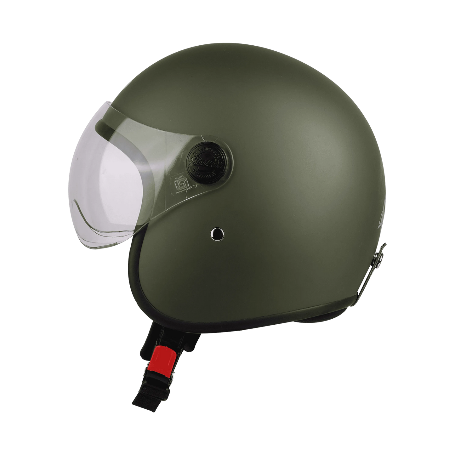 Steelbird Sbh-54 Vintage Matt B.Green Half face Helmet