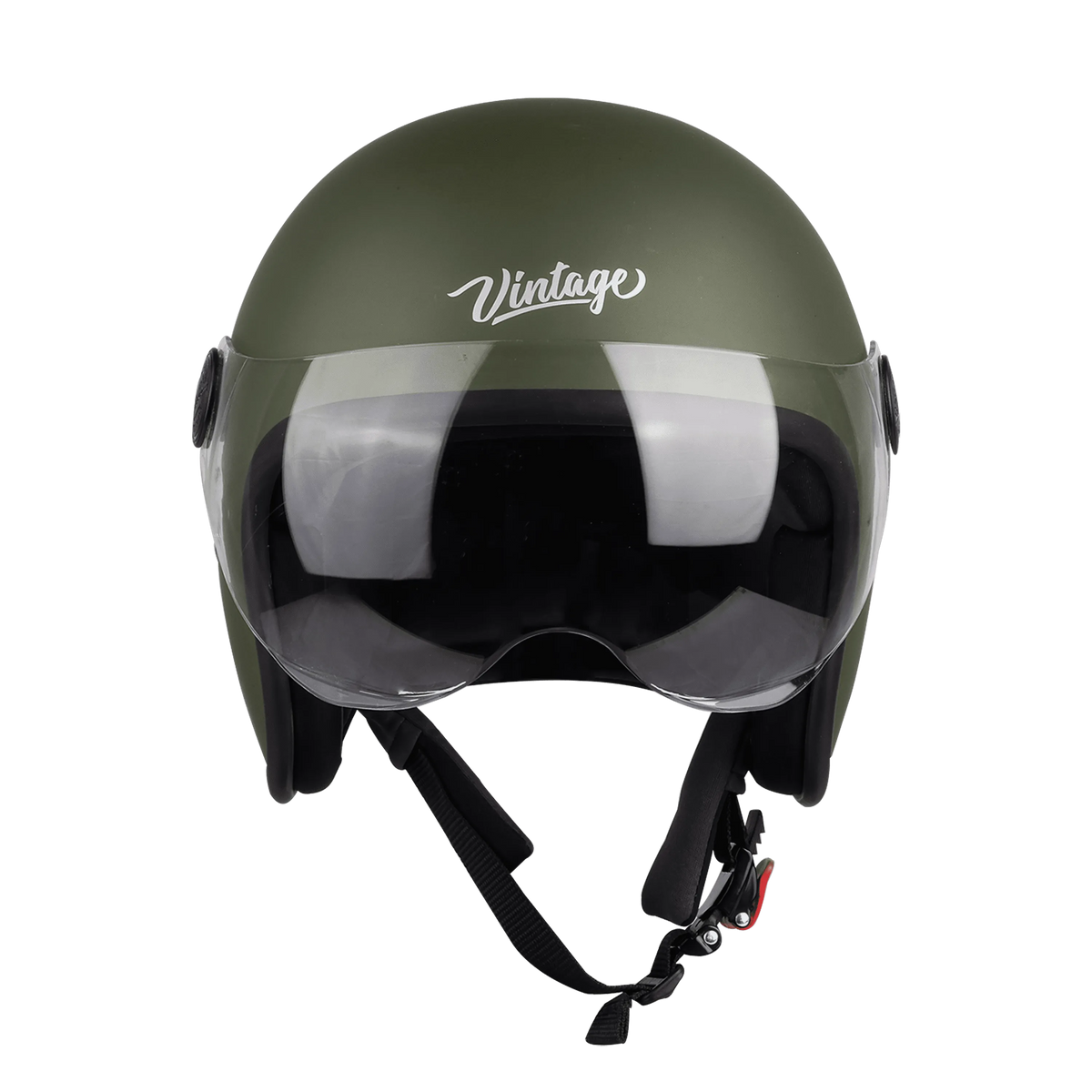 Steelbird Sbh-54 Vintage Matt B.Green Half face Helmet