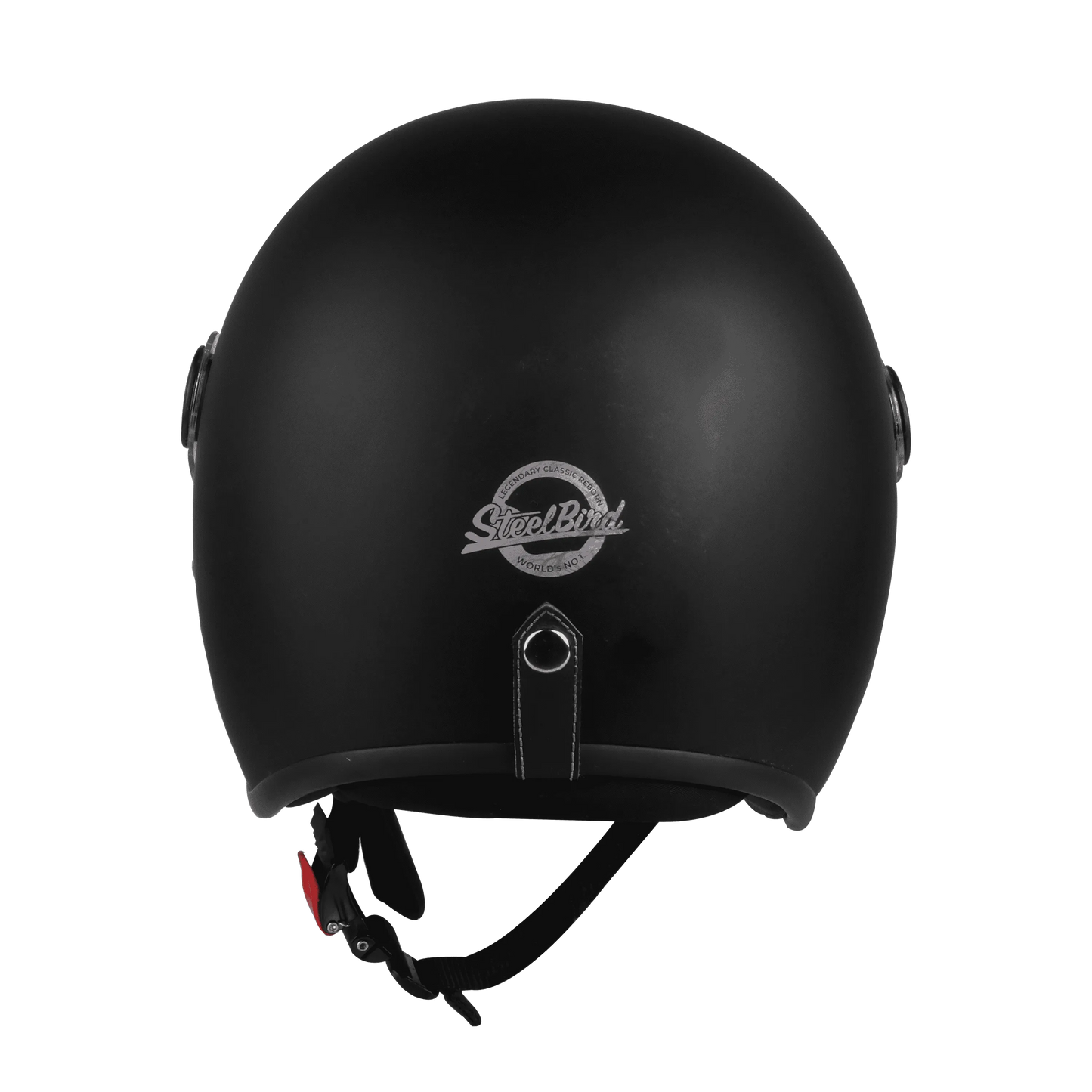 Steelbird Sbh-54 Vintage Matt Black Half face Helemt
