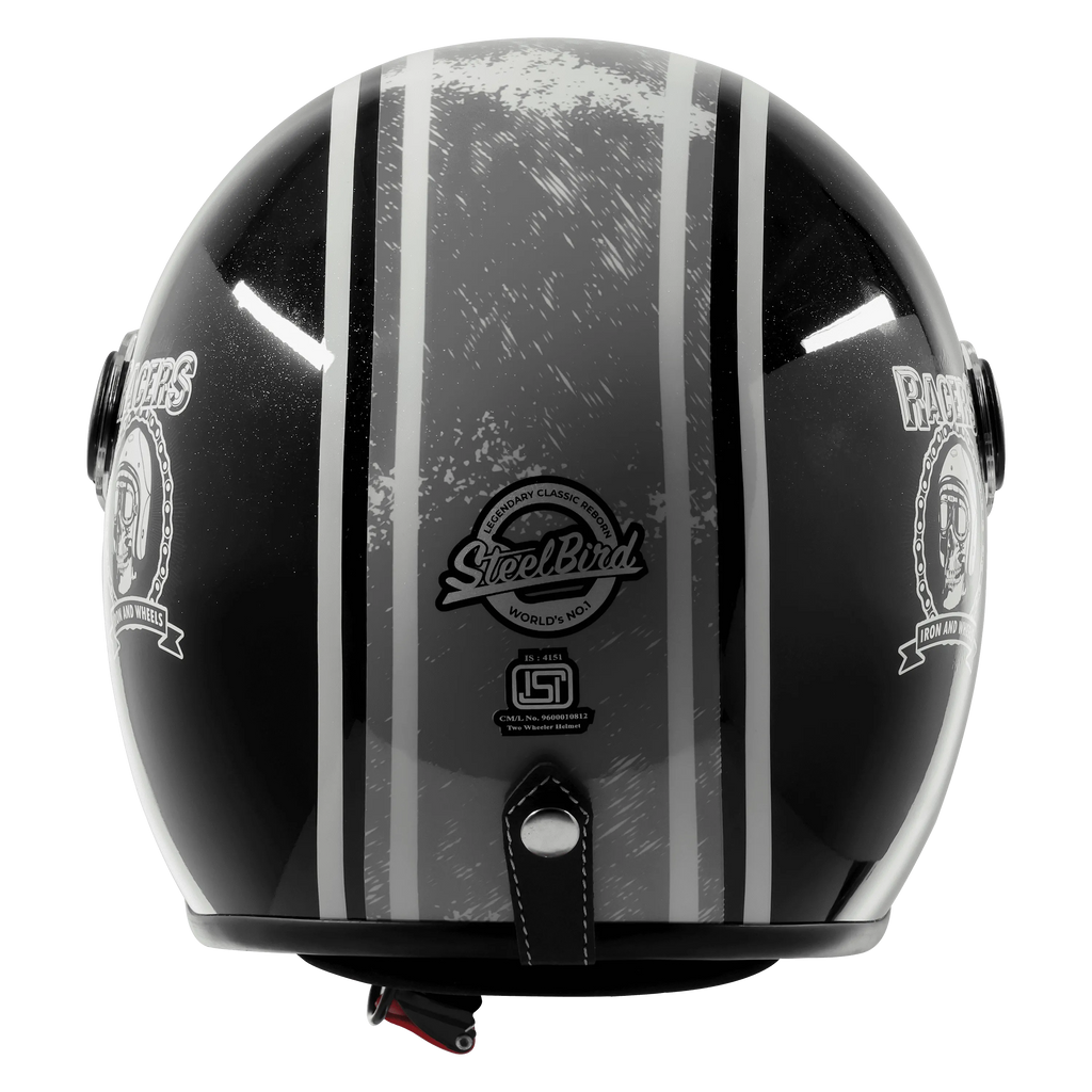 Steelbird  SBH-54 VINTAGE RACERS BLACK WITH GREY