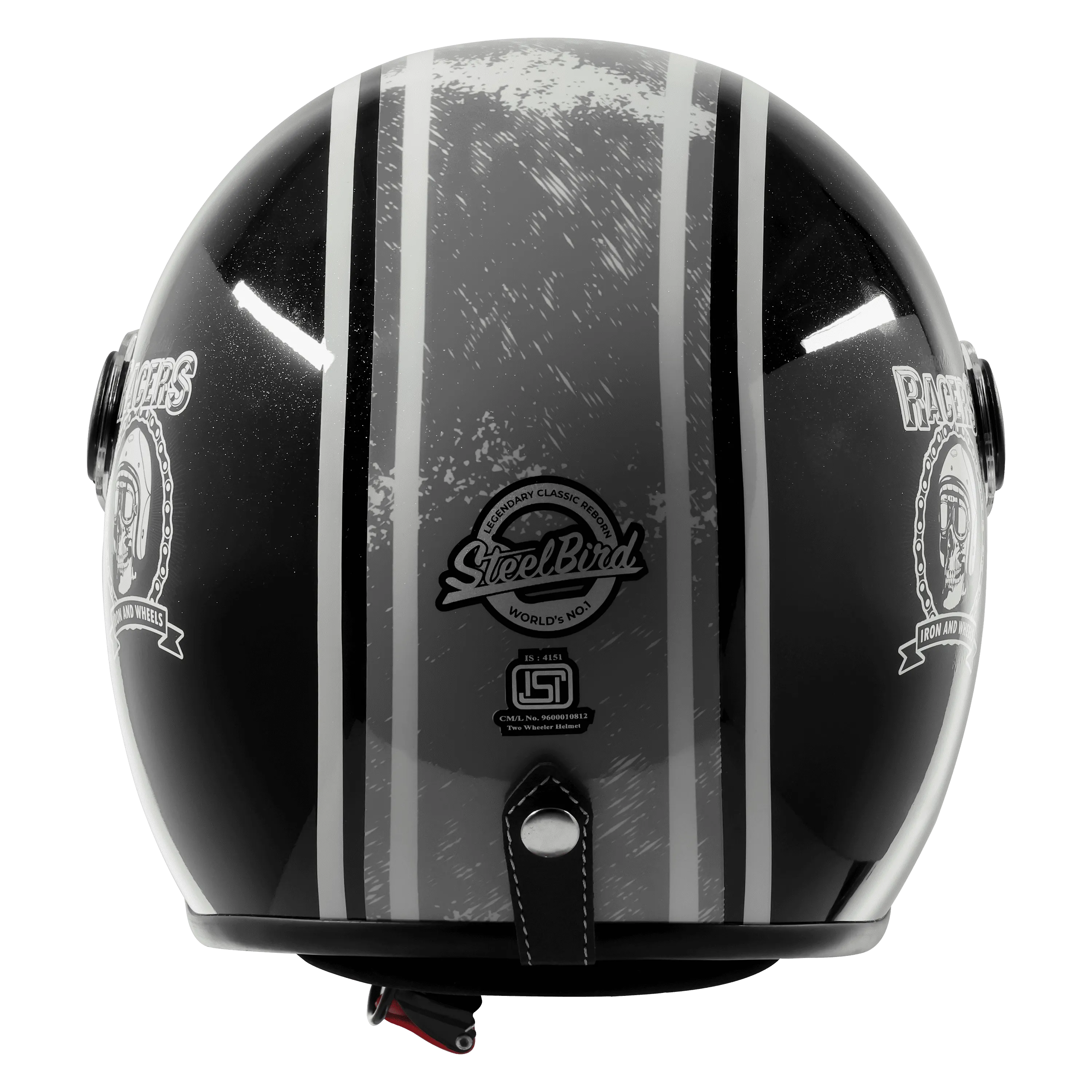 Steelbird  SBH-54 VINTAGE RACERS BLACK WITH GREY