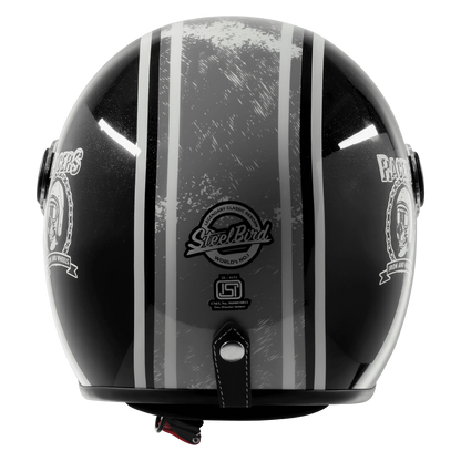 Steelbird  SBH-54 VINTAGE RACERS BLACK WITH GREY