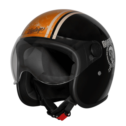 Steelbird  SBH-54 VINTAGE RACERS BLACK WITH ORANGE