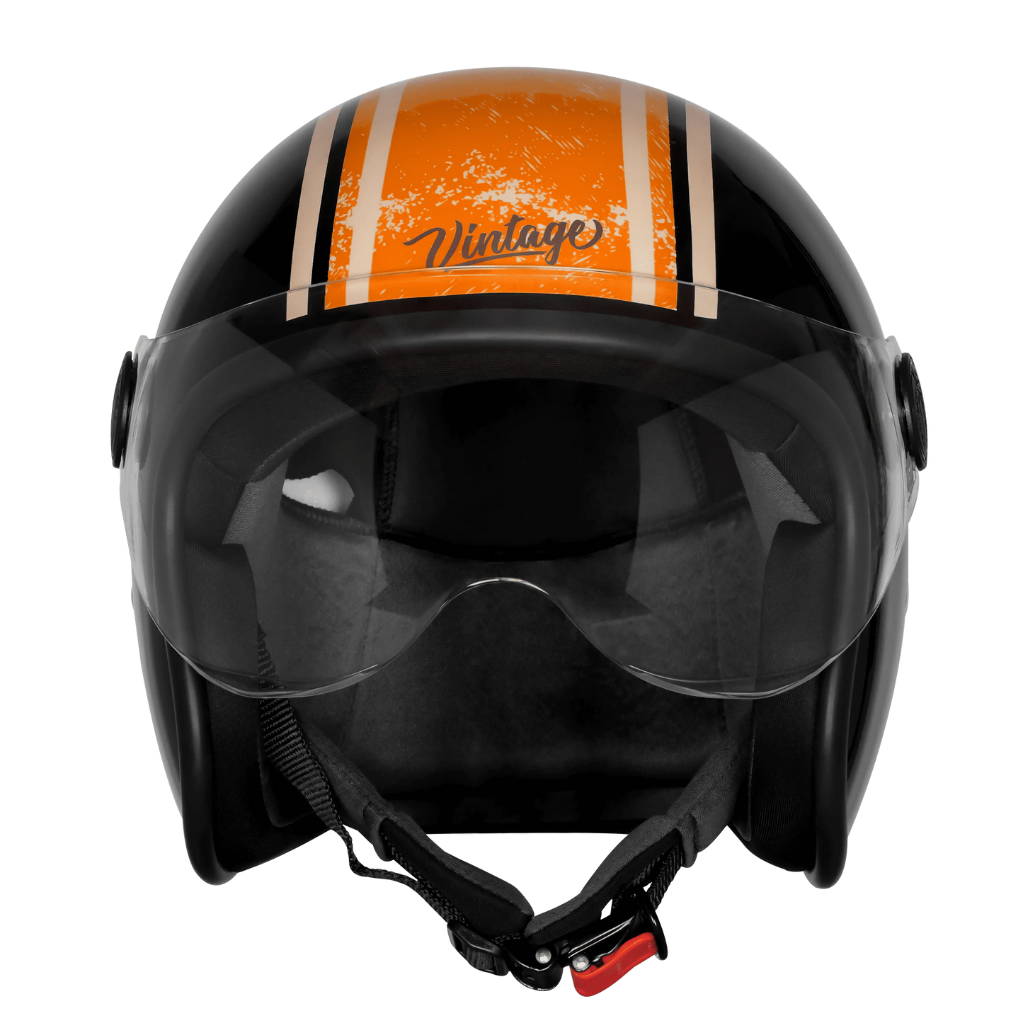 Steelbird  SBH-54 VINTAGE RACERS BLACK WITH ORANGE