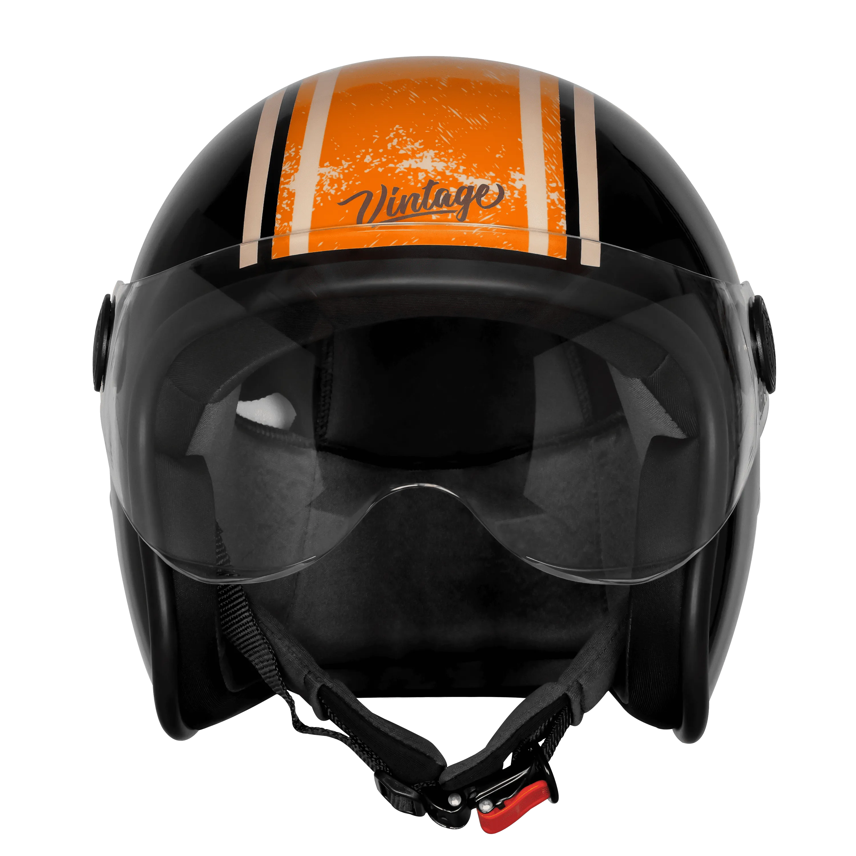 Steelbird  SBH-54 VINTAGE RACERS BLACK WITH ORANGE
