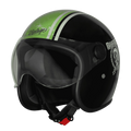 Steelbird  SBH-54 VINTAGE RACERS GLOSSY BLACK WITH DARK GREEN