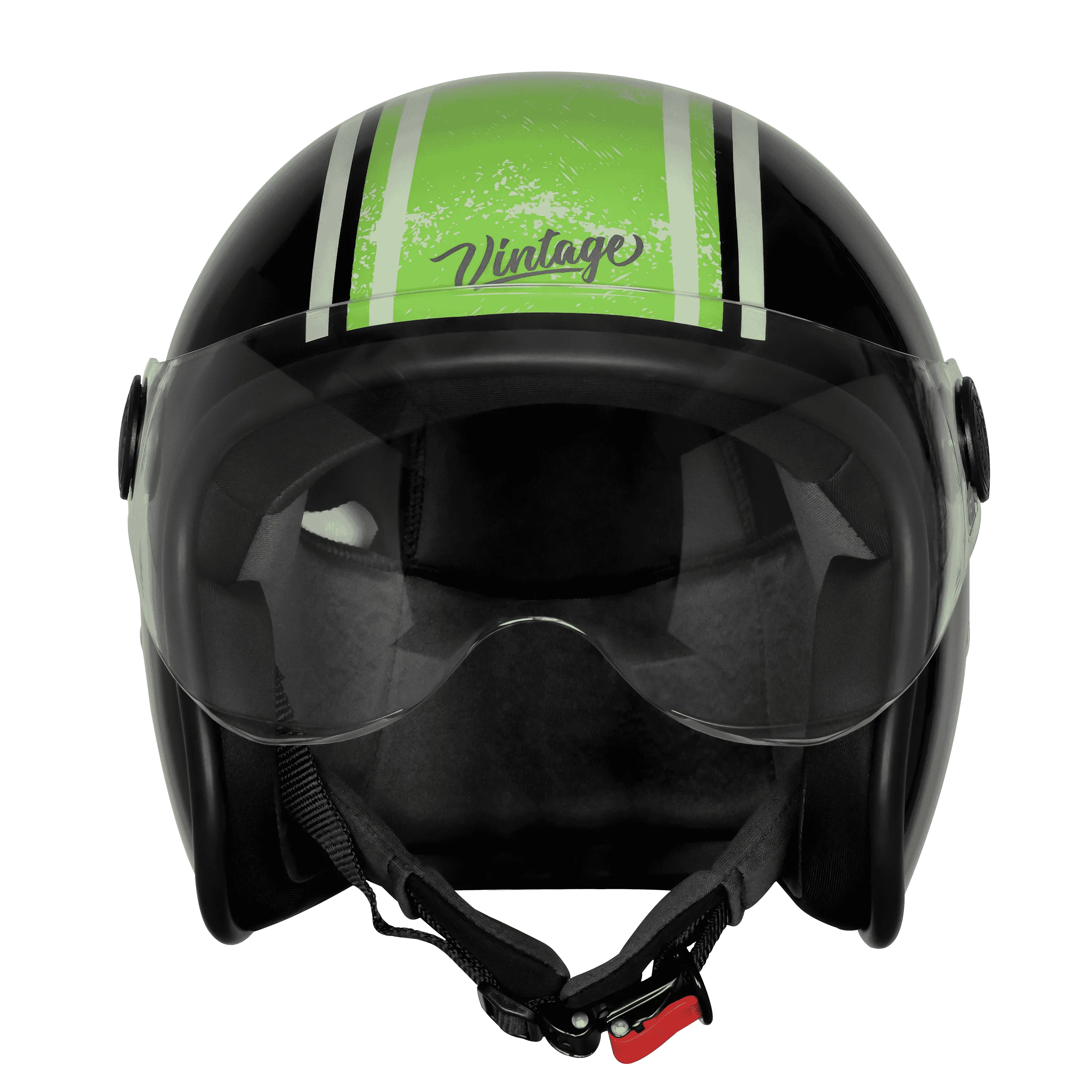 Steelbird  SBH-54 VINTAGE RACERS GLOSSY BLACK WITH DARK GREEN