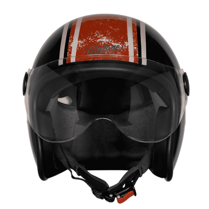 Steelbird  SBH-54 VINTAGE RACERS BLACK WITH DARK RED