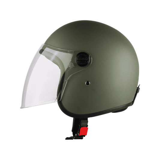 Steelbird Sbh-56 Vintage Matt Battle Green Half Face Helmet