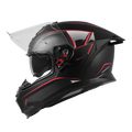 Steelbird Sbh-57 Fighter F1 Black Red Full Face Helmet