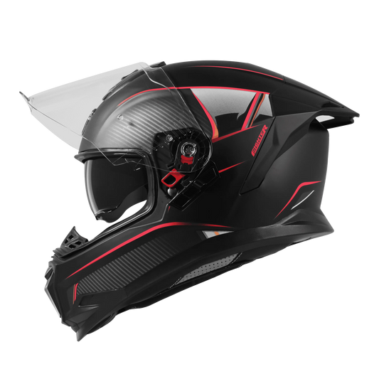 Steelbird Sbh-57 Fighter F1 Black Red Full Face Helmet