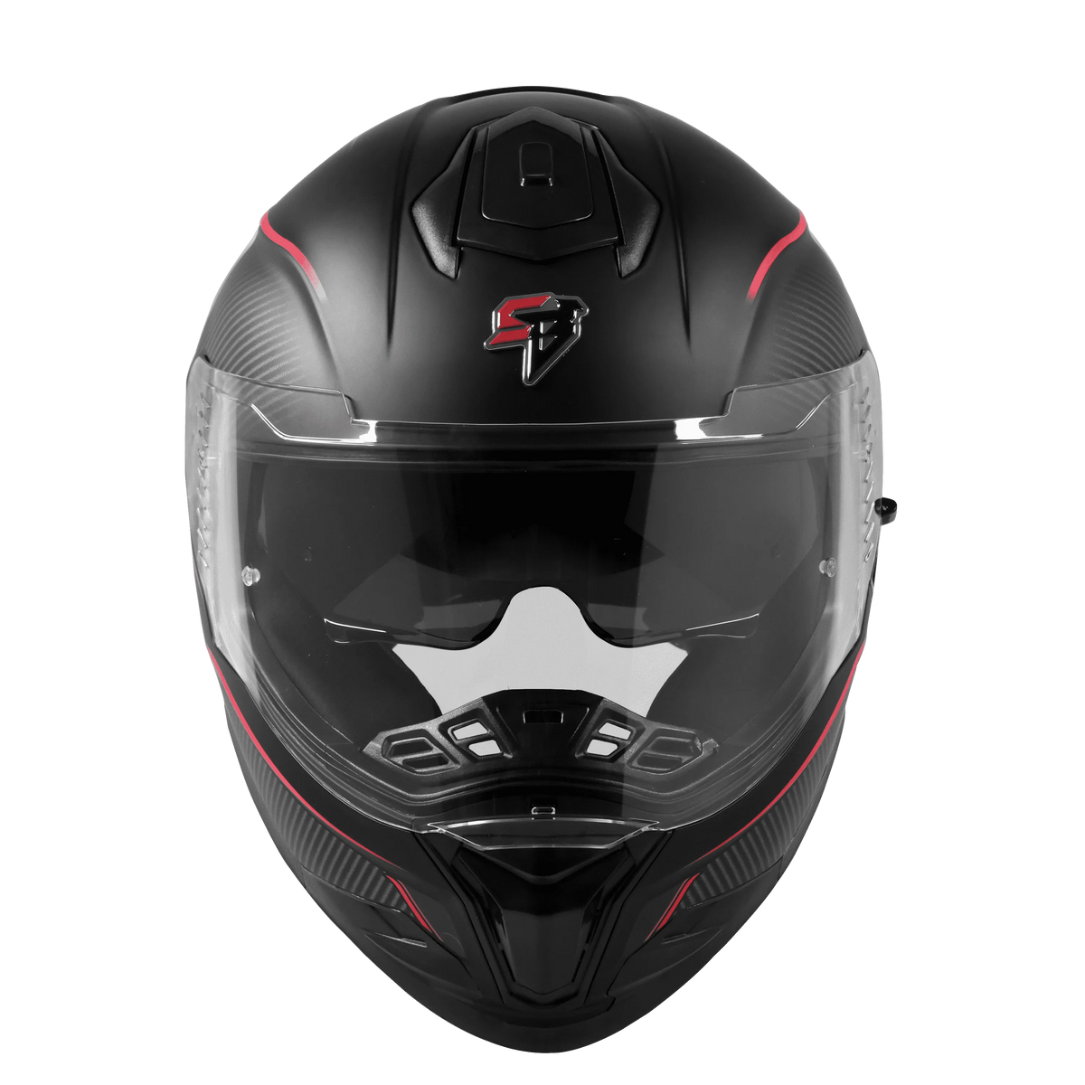Steelbird Sbh-57 Fighter F1 Matt Black Red  Full Face Helmet