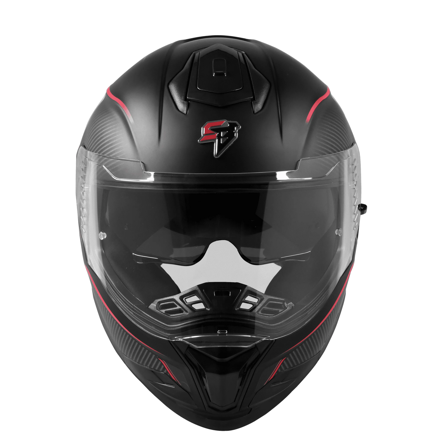 Steelbird Sbh-57 Fighter F1 Matt Black Red  Full Face Helmet