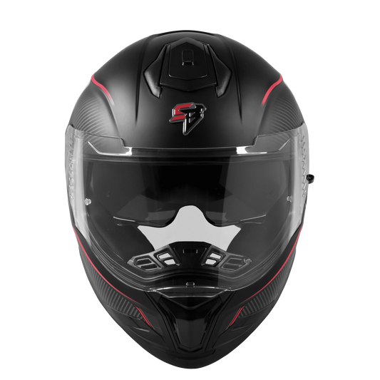Steelbird Sbh-57 Fighter F1 Matt Black Red  Full Face Helmet