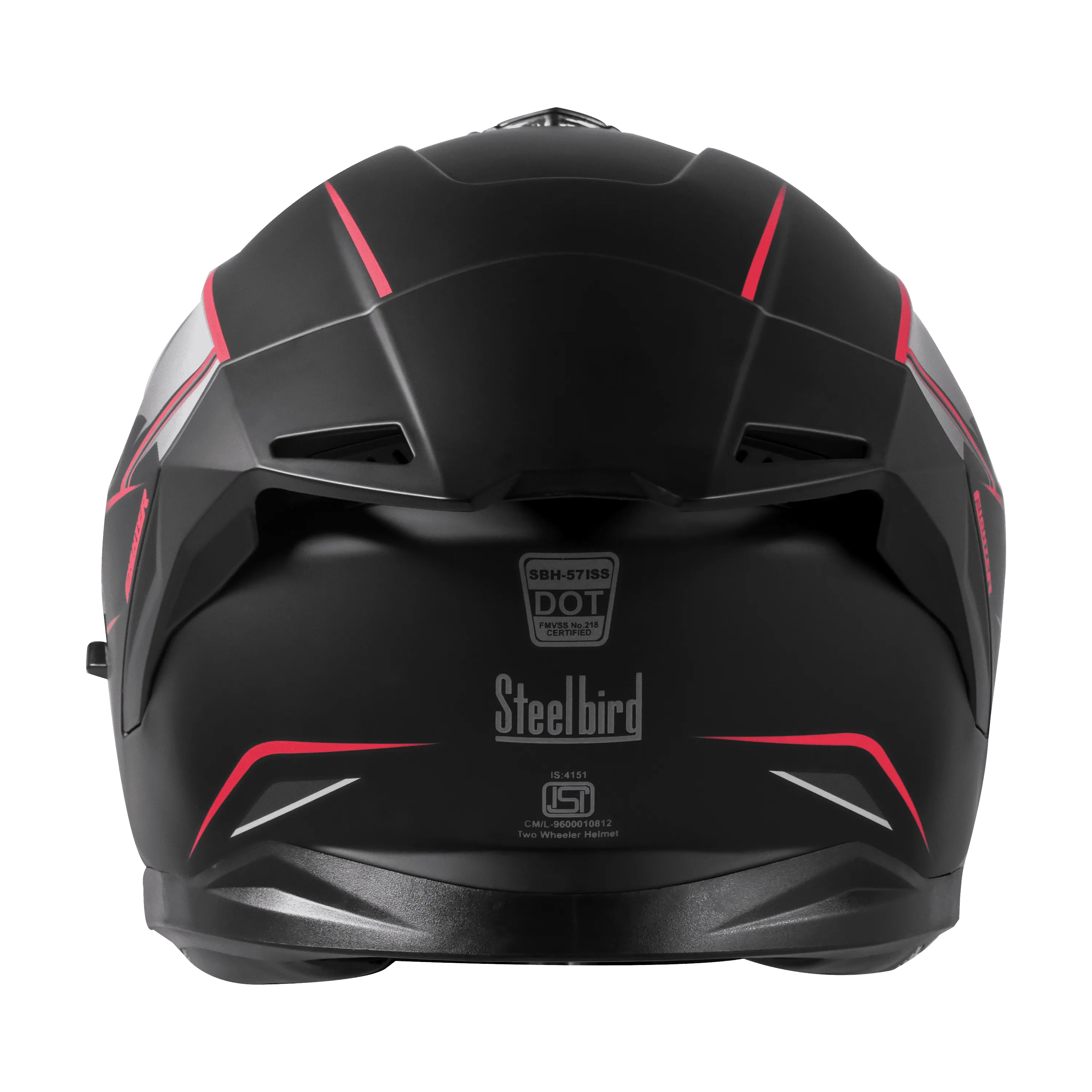 Steelbird Sbh-57 Fighter F1 Matt Black Red  Full Face Helmet