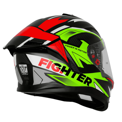 Steelbird Sbh-57 Fighter F7 black Neon Full Face Helmet