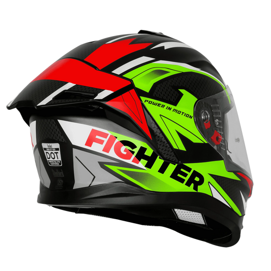 Steelbird Sbh-57 Fighter F7 black Neon Full Face Helmet
