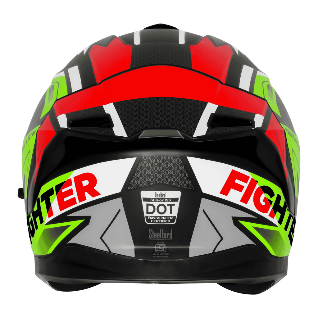 Steelbird Sbh-57 Fighter F7 black Neon Full Face Helmet