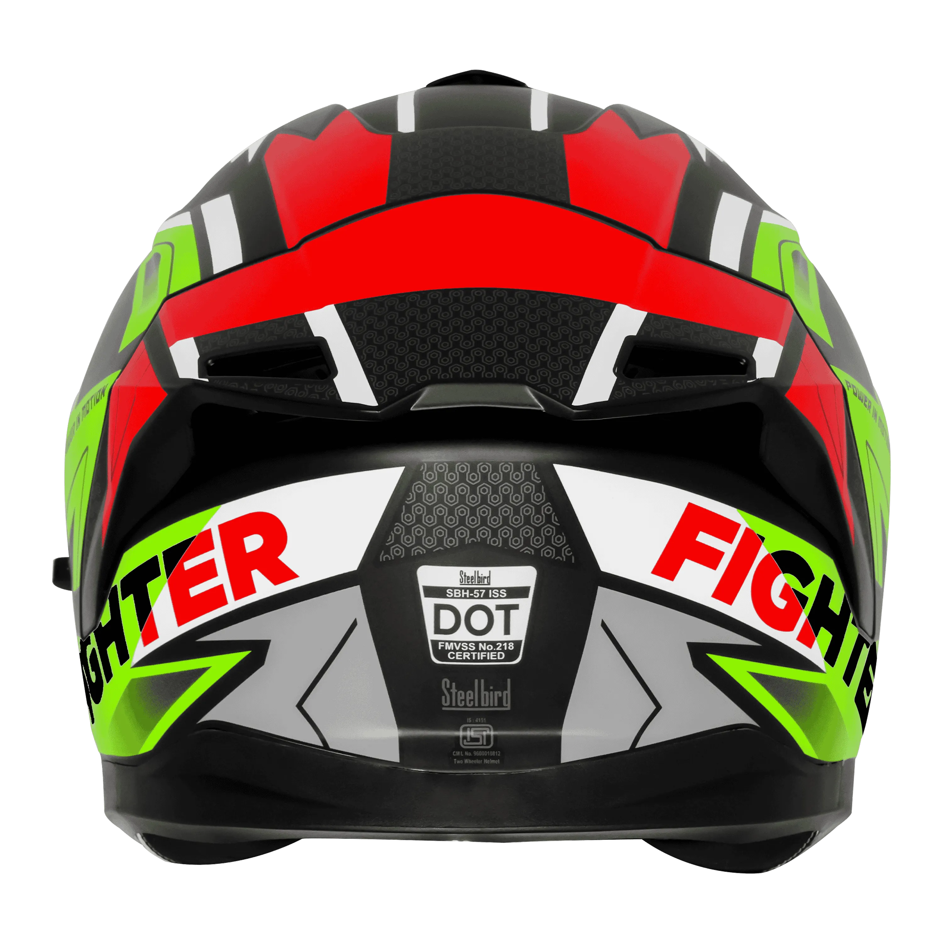 Steelbird Sbh-57 Fighter F7 black Neon Full Face Helmet