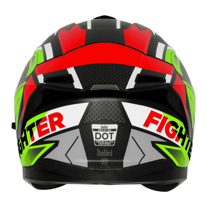 Steelbird Sbh-57 Fighter F7 black Neon Full Face Helmet
