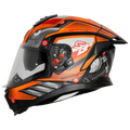 Steelbird Sbh 57 Fighter F8 Black Orange Full Face Helmet
