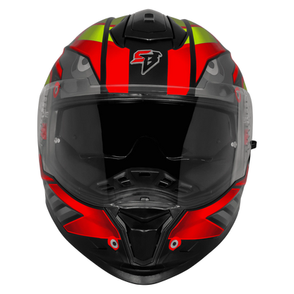 Steelbird Sbh-57 Fighter F8 Black Red Full face Helmet