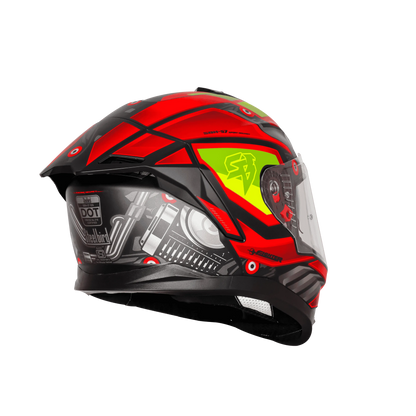 Steelbird Sbh-57 Fighter F8 Black Red Full face Helmet