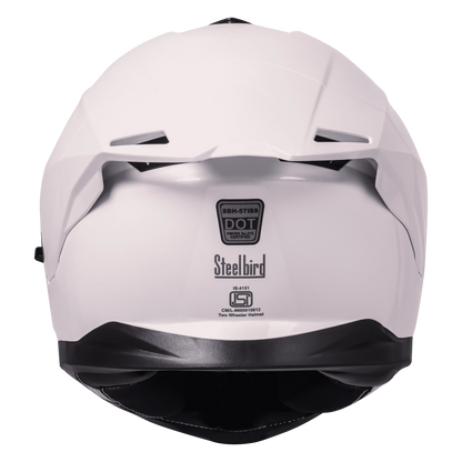 Steelbird Sbh-57 Fighter Pearl Chrome Full Face Helmet