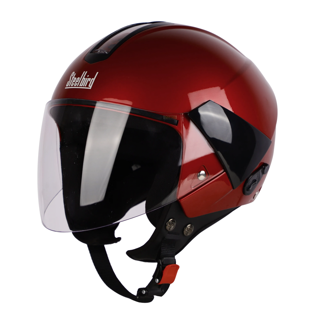 Steelbird SBH-5 Triple Nine Glossy Sports Red