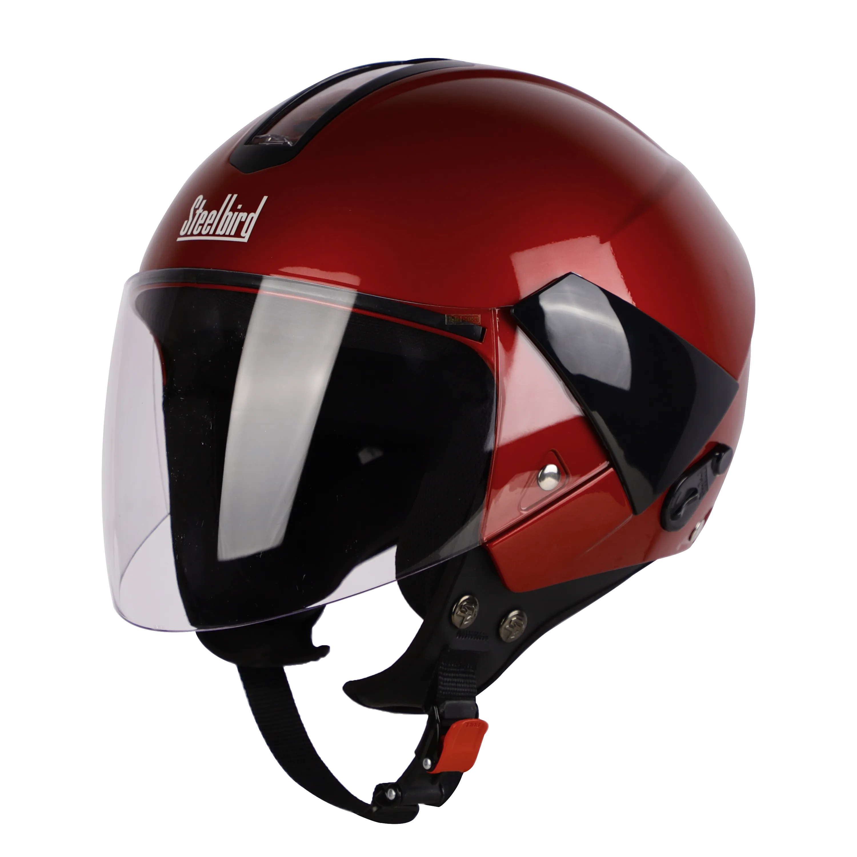 Steelbird SBH-5 Triple Nine Glossy Sports Red