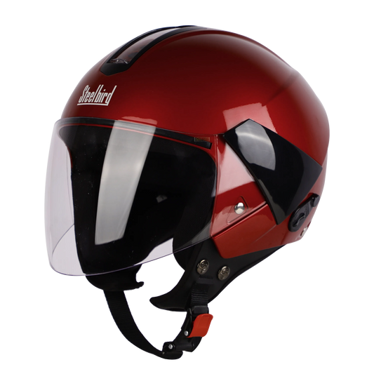 Steelbird SBH-5 Triple Nine Glossy Sports Red