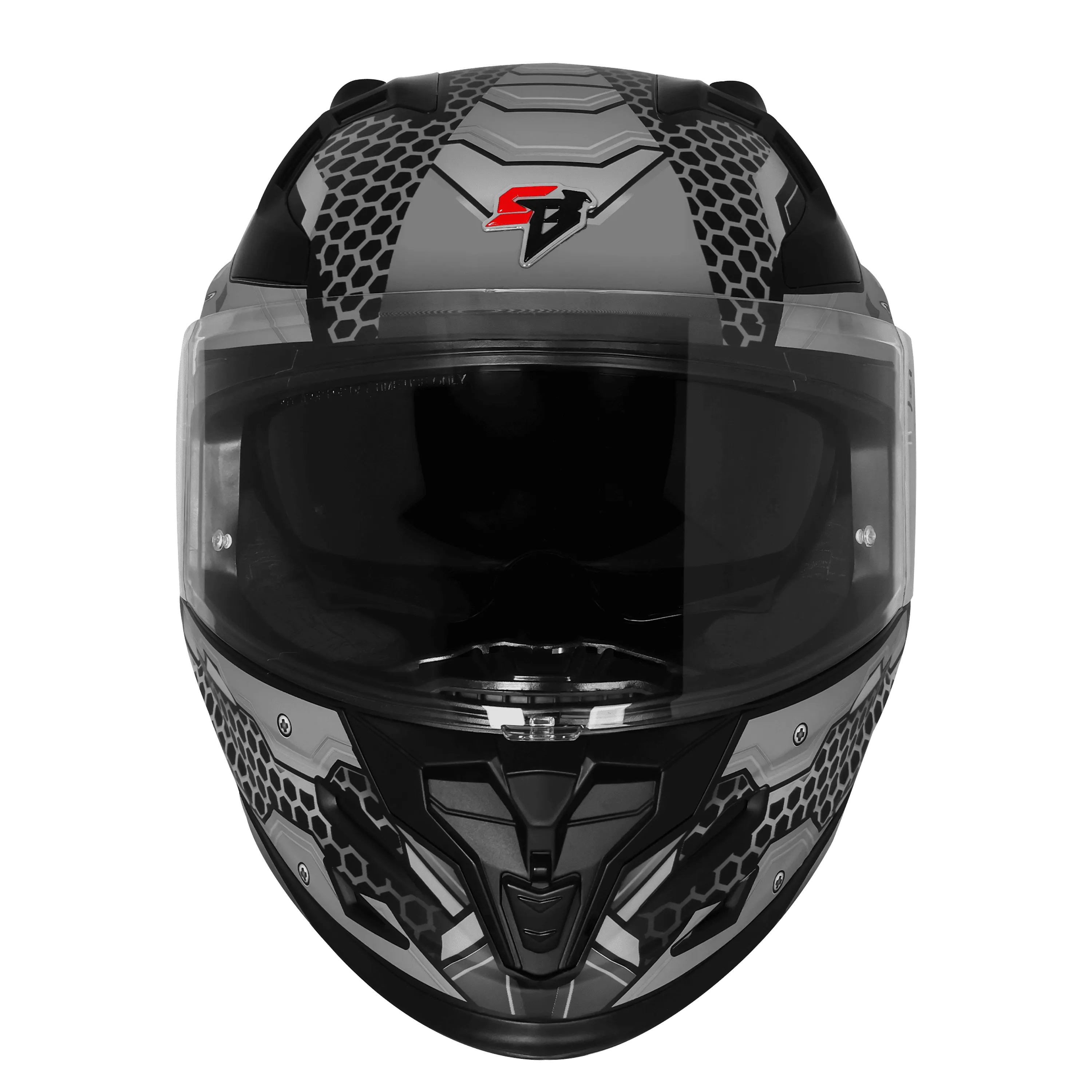 Steelbird Sbh-61 Sxe St2 Black With Grey Full Face Helmet