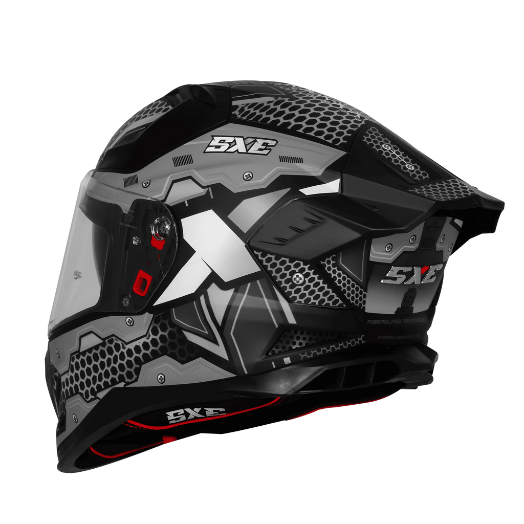 Steelbird Sbh-61 Sxe St2 Black With Grey Full Face Helmet