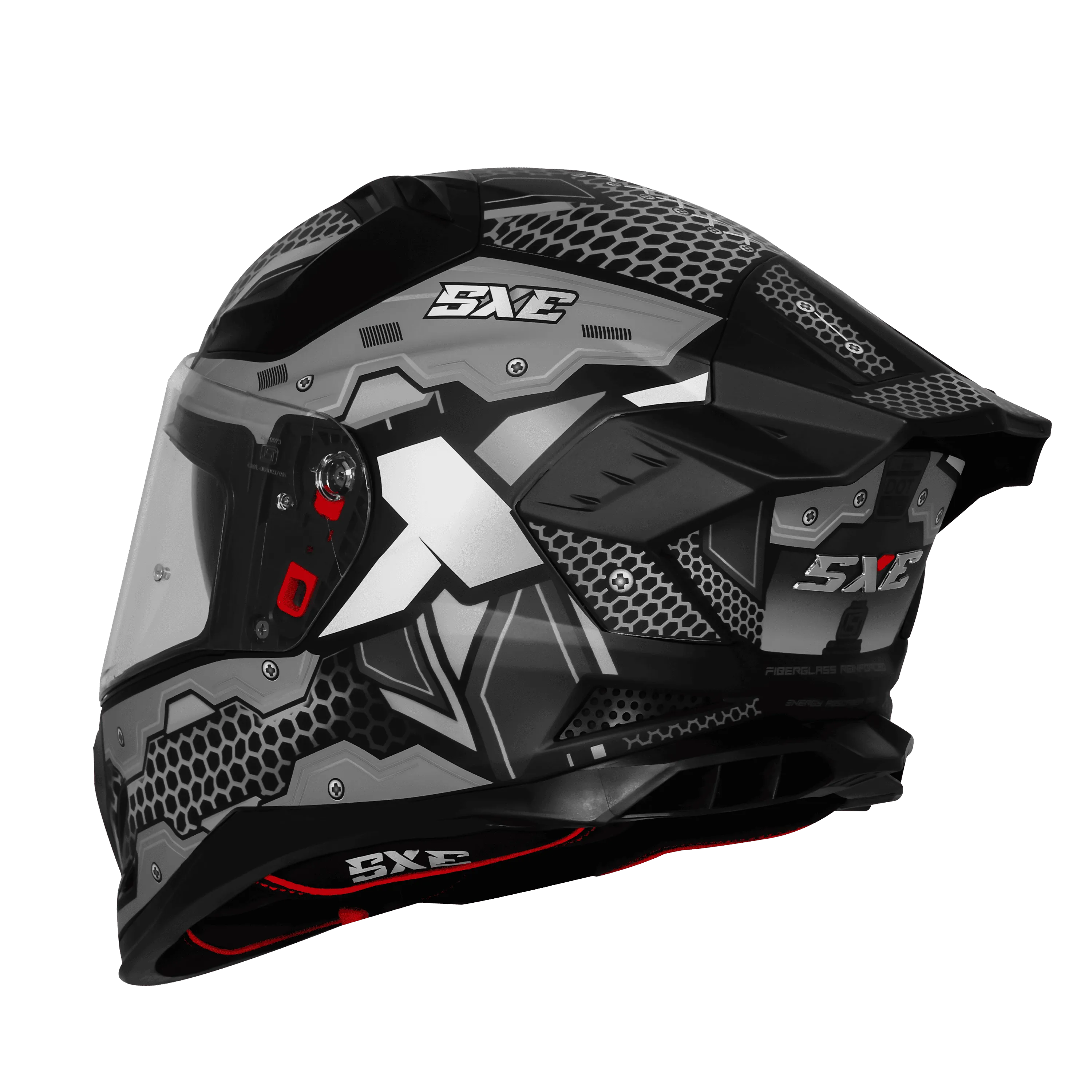Steelbird Sbh-61 Sxe St2 Black With Grey Full Face Helmet