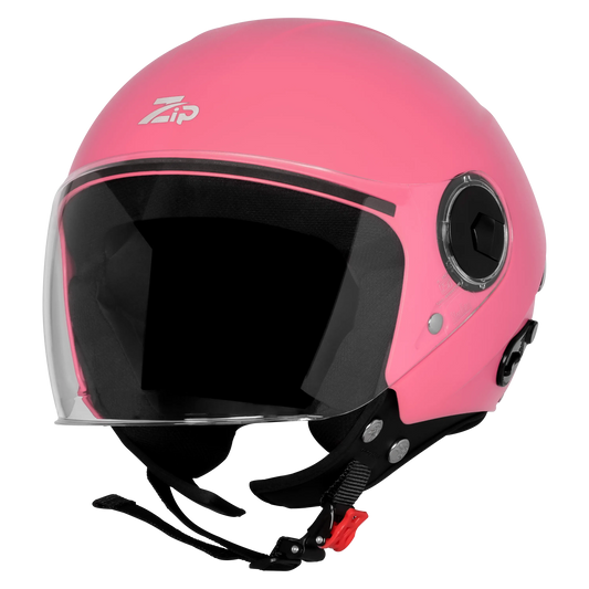 Steelbird Sbh-64 Zip Rf Baby Pink Half Face Helmet