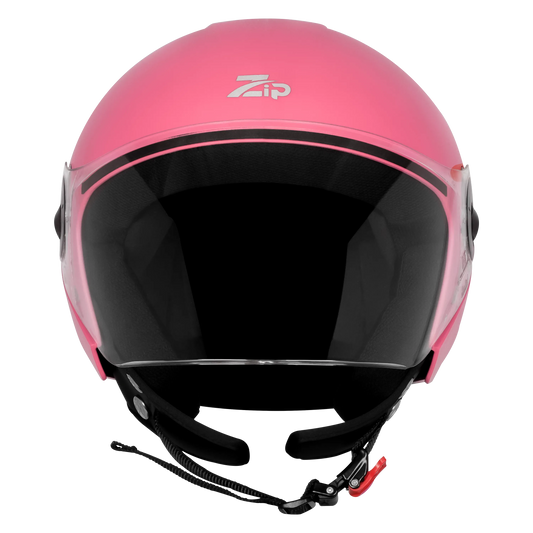 Steelbird Sbh-64 Zip Rf Baby Pink Half Face Helmet