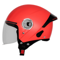 Steelbird Sbh-64 Zip Rf cherry red Half Face Helmet