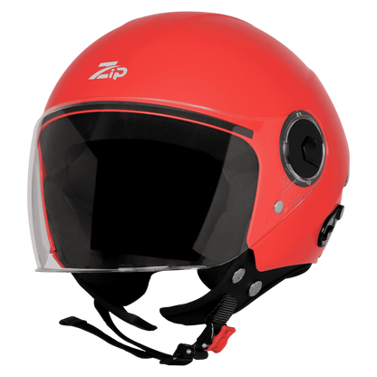 Steelbird Sbh-64 Zip Rf cherry red Half Face Helmet