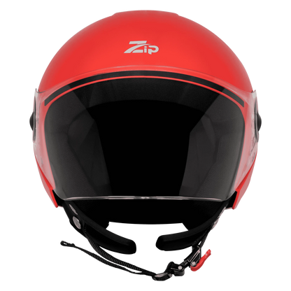 Steelbird Sbh-64 Zip Rf cherry red Half Face Helmet