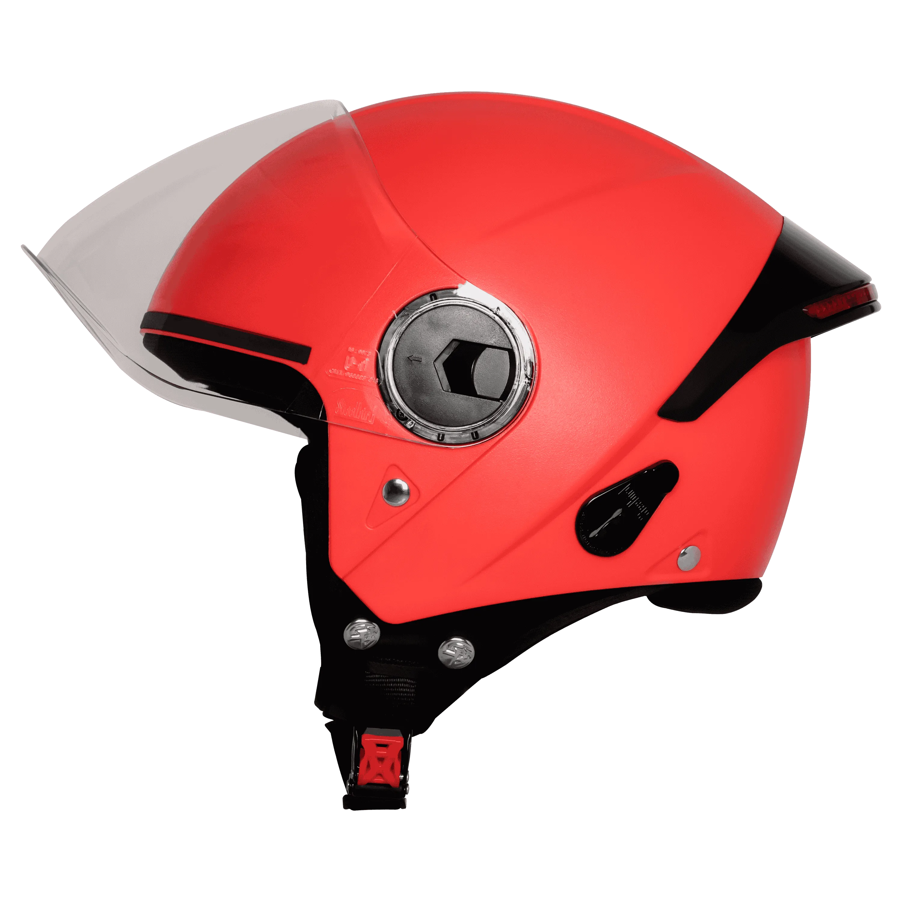 Steelbird Sbh-64 Zip Rf cherry red Half Face Helmet