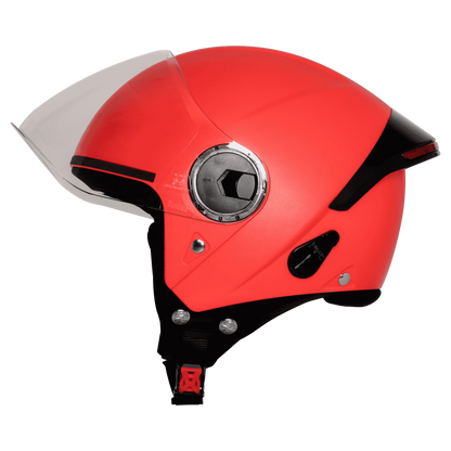 Steelbird Sbh-64 Zip Rf cherry red Half Face Helmet