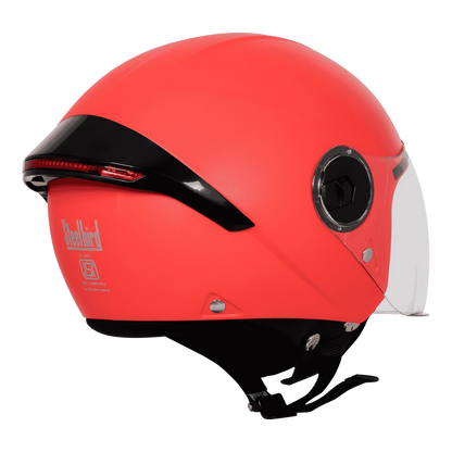 Steelbird Sbh-64 Zip Rf cherry red Half Face Helmet