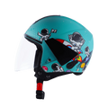 Steelbird Sbh5 Astronaut Caribbean green Half face helmet