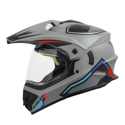 Steelbird Sbh 13 bang H.gray Off Road Helmet