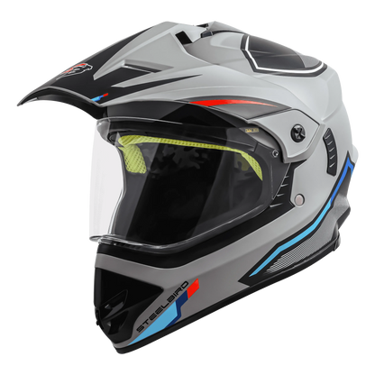 Steelbird Sbh 13 bang H.gray Off Road Helmet